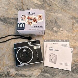 Fujifilm instax mini camera and 60 pack instant film pack, Like new, used once